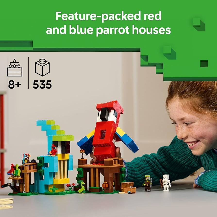 LEGO Minecraft The Parrot Houses Building Toy for Boys and Girls 8+ - Minecraft Video Game Kids T... | Amazon (US)