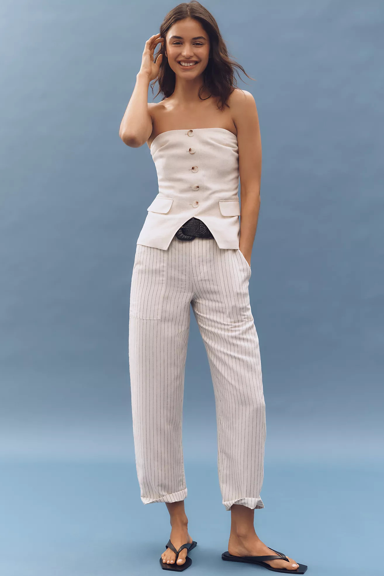 Sanctuary Relaxed Linen Blend Cruiser Pants | Anthropologie (US)