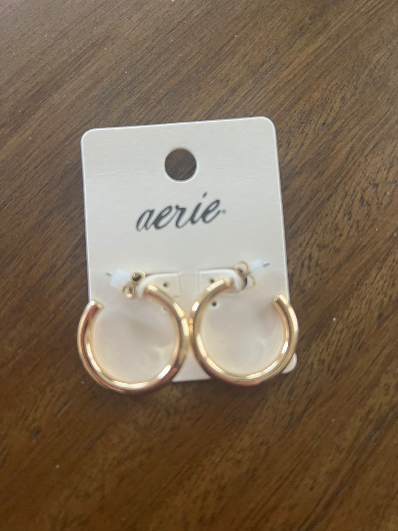 Gold hoop earrings from Aerie