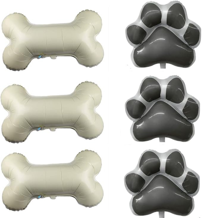 USINNOEM 6 pcs Bone Paw Balloon Mylar Balloon for Children Party Theme Party Animal Party Baby Sh... | Amazon (US)
