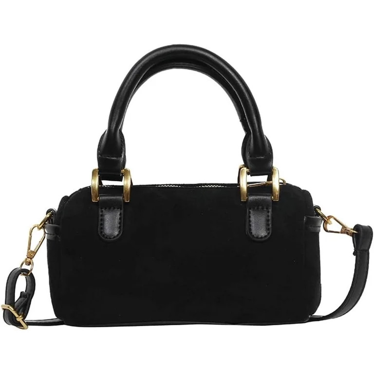 Slouchy Suede Boston Barrel Bag Women Corduroy Boho Satchels Shoulder Bag Crossbody Purse Mini To... | Walmart (US)