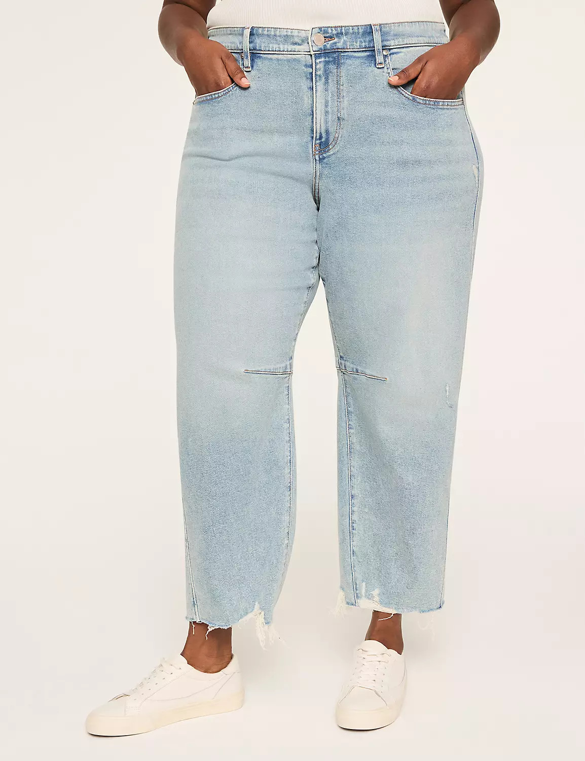 Barrel Raw Hem Jean | Lane Bryant (US)