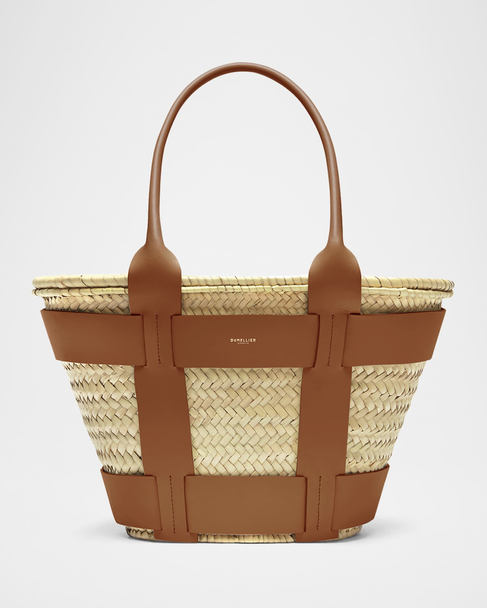 Santorini Caged Raffia Tote Bag | Neiman Marcus