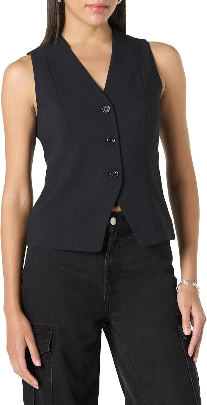 The Drop Women’s Jacey V-Neck Vest, Black, S | Amazon (US)