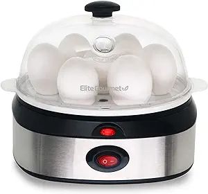 Elite Gourmet EGC-207 Easy Electric 7 Egg Capacity, Poacher, Omelet, Steamer & Soft, Medium Hard ... | Amazon (US)