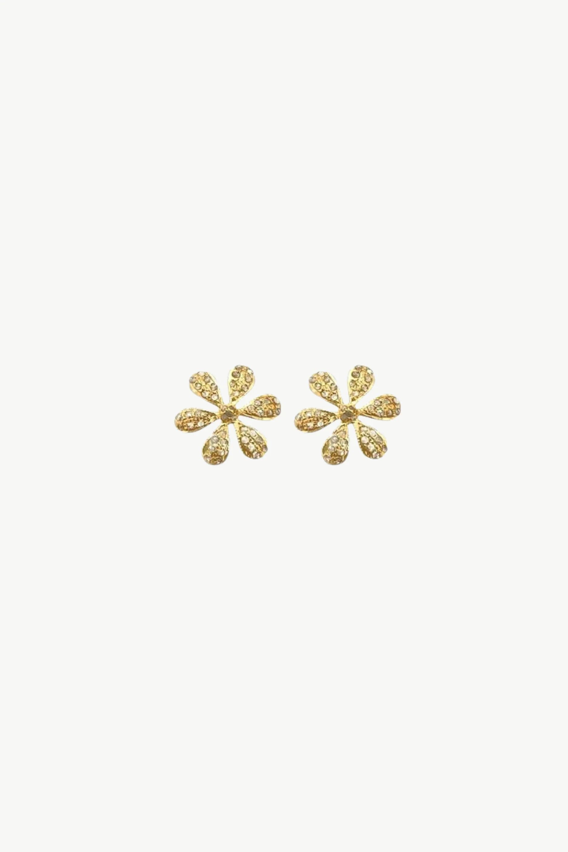 Pave Diamond Flower Studs | Harvest Jewels