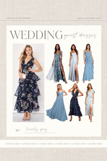 Loverly Grey wedding guest dresses. So many gorgeous floral print dresses for spring. 

#LTKstyletip #LTKSeasonal #LTKwedding