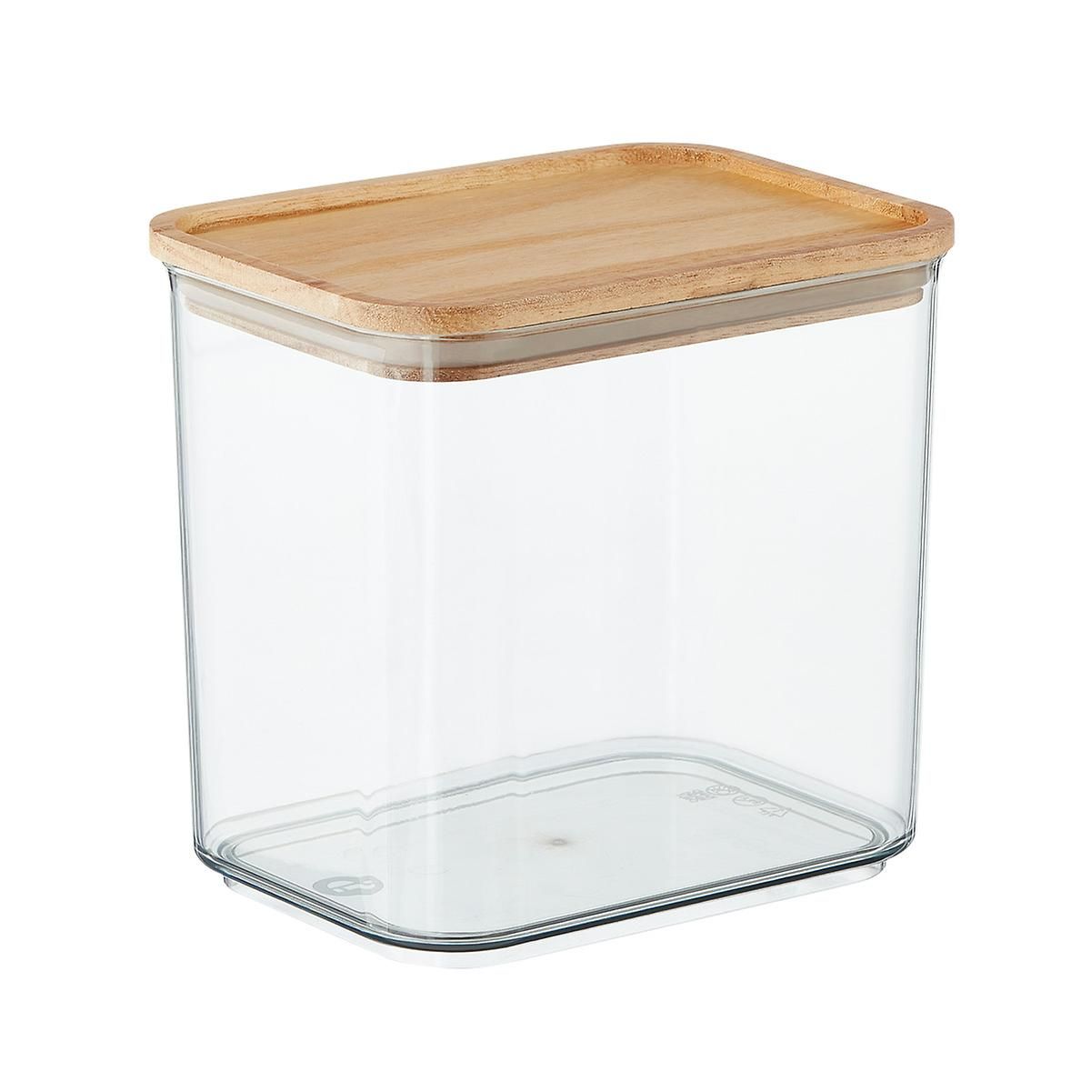 Rosanna Pansino x iD 3.5 c. Canister w/ Wood Lid Clear | The Container Store