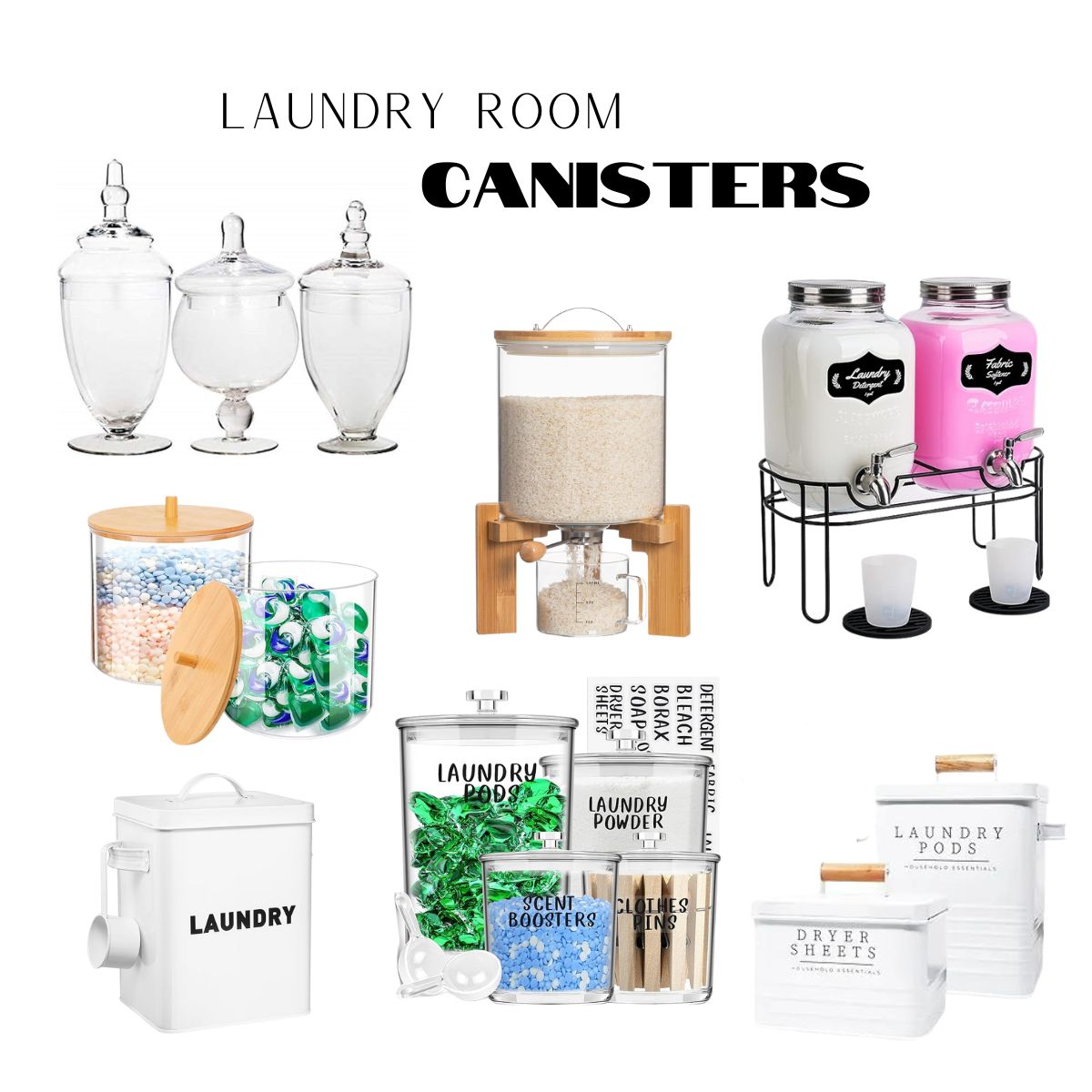 Laundry room canisters | Amazon (US)