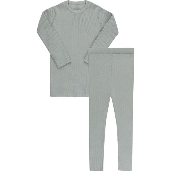 Ribbed Knit Sweater & Legging Set, Cerulean | Maisonette