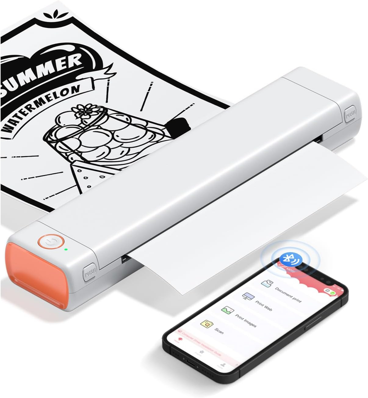 Phomemo M08F Portable Printers Wireless for Travel, Thermal Printer Support 8.5" X 11" US Letter, Bluetooth Inkless Printer Compatible with iOS, Android, Laptop for Travel, Office, Home | Amazon (US)