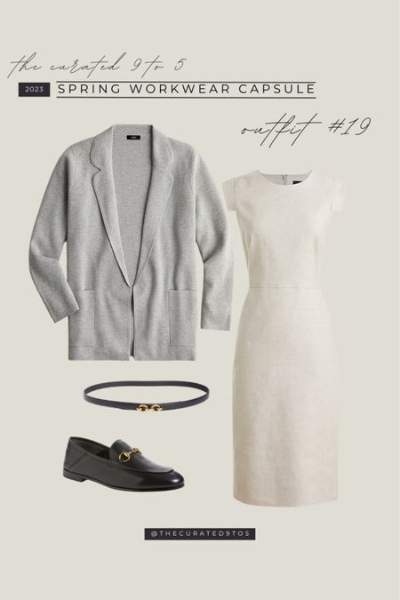 Spring Workwear Capsule - Outfit #19

Work dress, sheath dress, linen dress, office style, sweater blazer, loafers, black leather belt

#LTKworkwear #LTKstyletip #LTKSeasonal