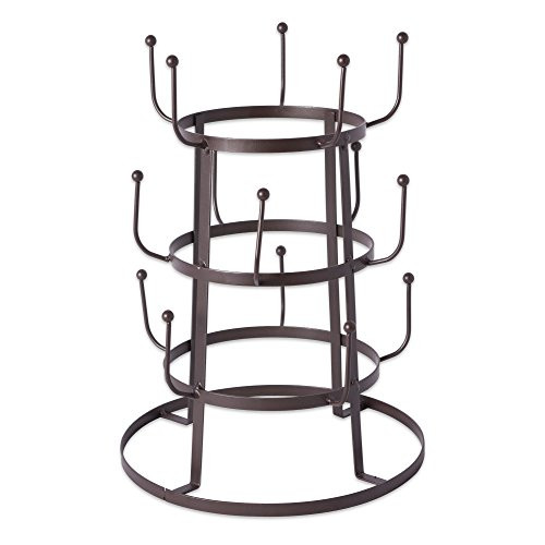 DII Metal Kitchen Storage Collection 3-Tier Mug Tree Stand, 9.5x12.75", Rustic Bronze | Amazon (US)