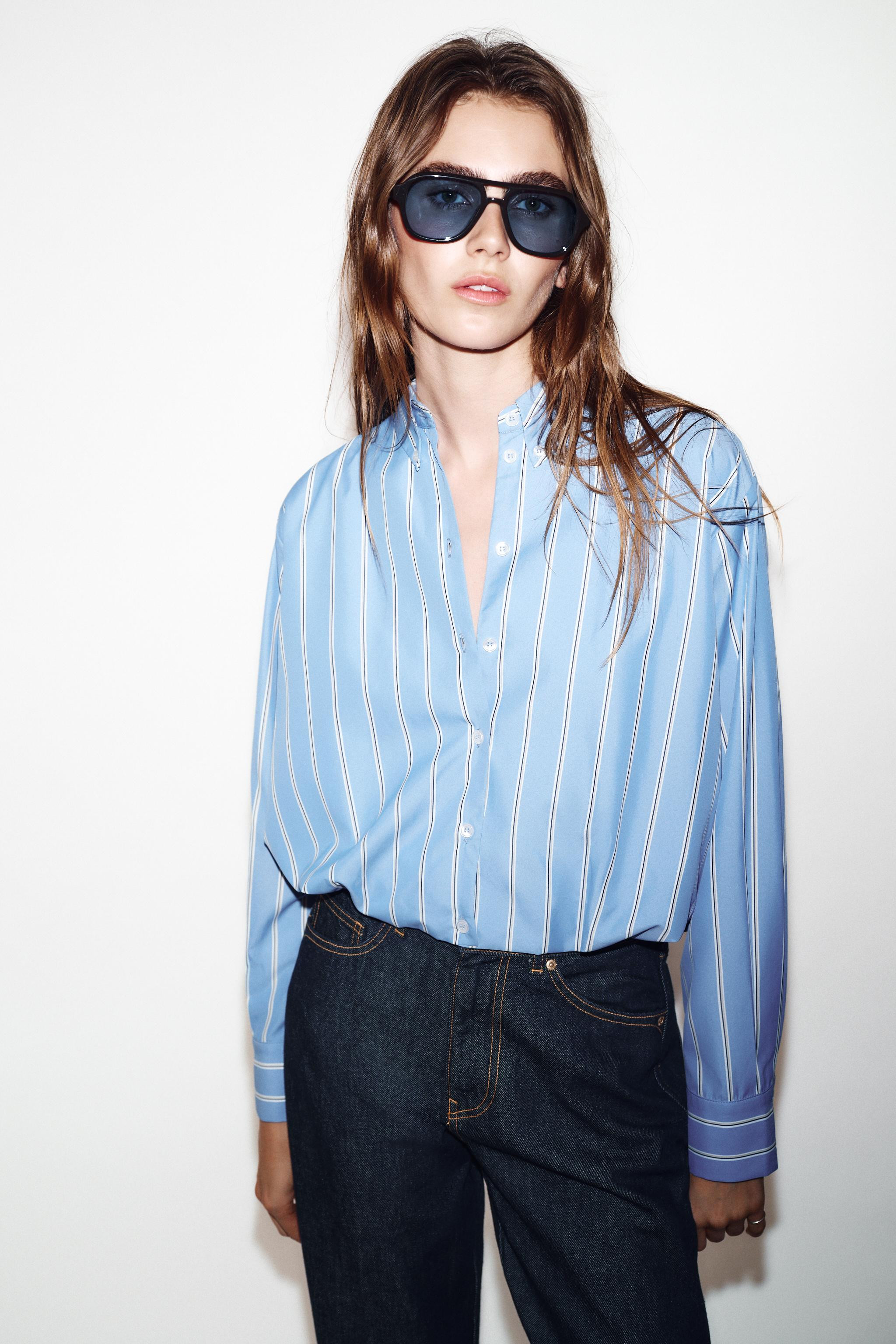 STRIPED BALLOON SHIRT | Zara US