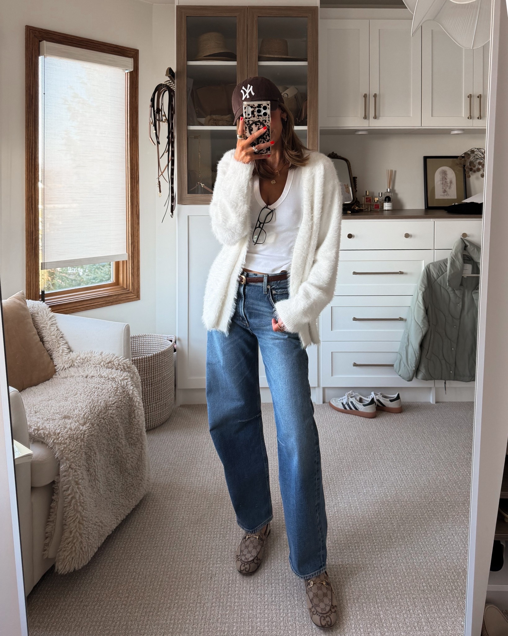 Bible study outfit - it’s 70° F here and I’m so excited to wear light layers and no socks. Lol
Jeans are new size 25, definitely fit generous size down. Fuzzy cardi is the perfect spring layer, xs - tank is Zara Brazil I’ll add similars! 

#LTKOver40 #LTKSeasonal #LTKootd