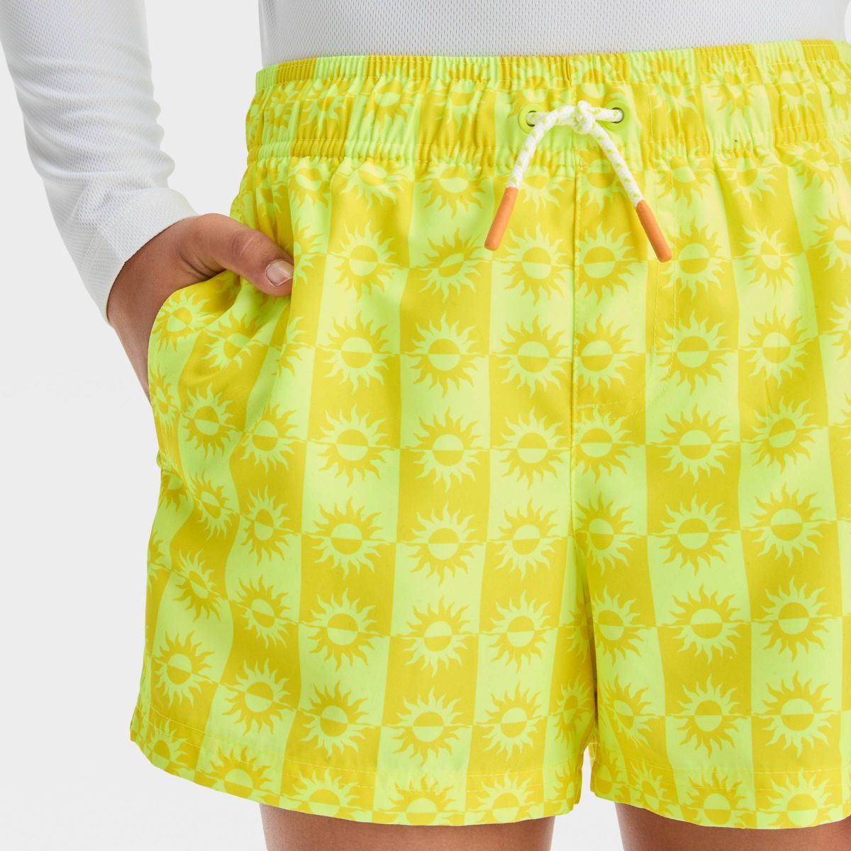 Boys' Sun Printed Swim Shorts - art class™ Yellow | Target