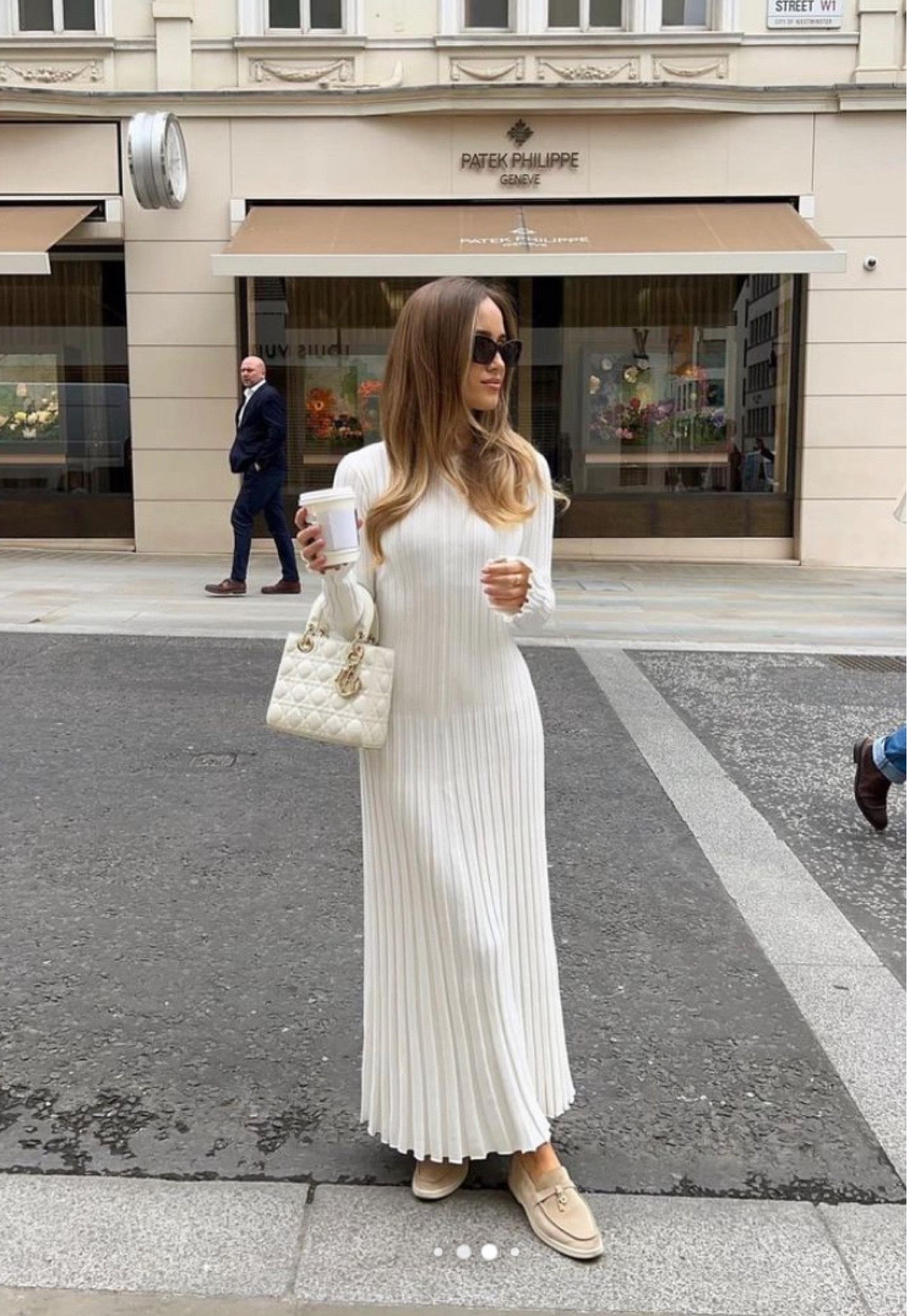 chinese dress ladies Azariah Long Sleeve Knit Midi Dress / Ivory | Meshki