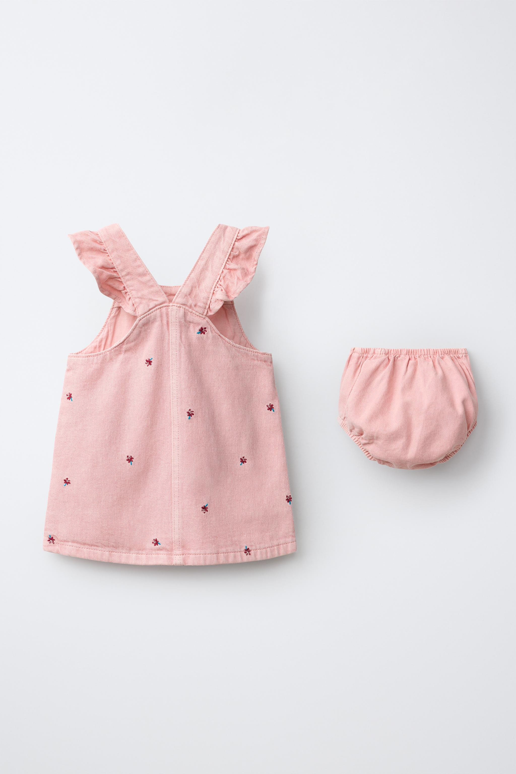 Floral Twill Pinafore Set | Zara US