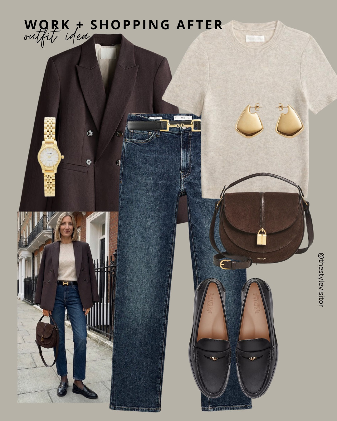 Work + Errands 🛍️🤍

An easy, wearable look that takes you beyond the office 🤍 Perfect for busy workdays that flow into errands or casual plans, while still feeling polished and intentional ✨

Like this post to save it to your favourite folder and come back later to shop.


work to weekend outfit, relaxed blazer, soft knit sweater, straight leg jeans, casual office look, everyday workwear, comfortable flats, modern basics, chic casual style, workwear capsul

#LTKootd #LTKWorkwear #LTKgrwm