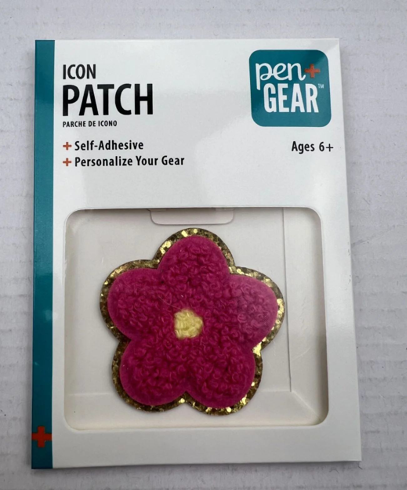 Pen+Gear Icon Patch Sticker 'Daisy' Pink, Chenille, Back to School | Walmart (US)