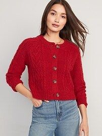 Cozy Cable-Knit Cardigan for Women | Old Navy (US)