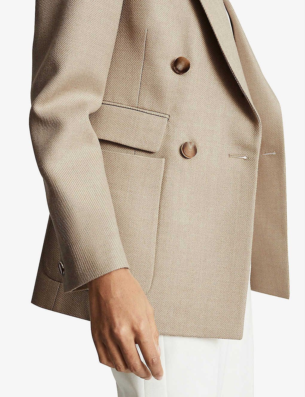 Larsson double-breasted wool-blend blazer | Selfridges