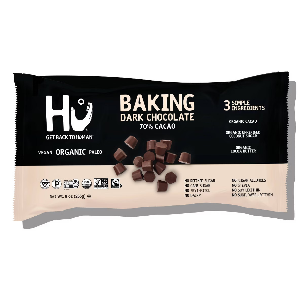 Hu Baking Dark Chocolate Gems 70% Cacao - 9oz | Target