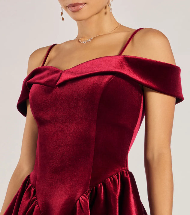 Andie Velvet Drop Waist Skater Dress | Windsor Stores