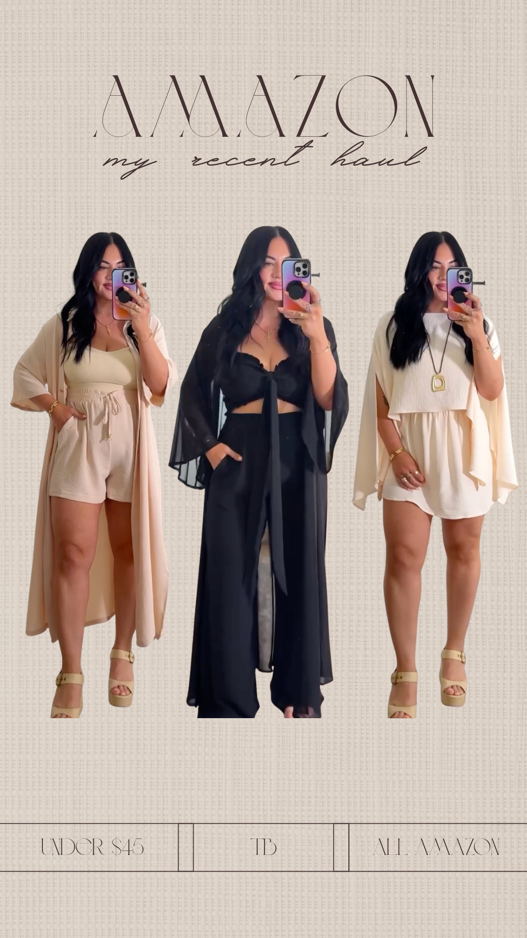 My new favorite vacation looks! 

wearing a size xl in the 3 piece & large in the others!

amazon, amazon dresses, pink queen, beach cover up, kimono cardigan, chic outfits 

 #LTKgrwm #LTKootd #LTKTravel