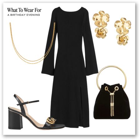 Evening outfit inspo 

Black midi dress, h&m, gold necklace, Gucci heeled sandals, clutch bag

#LTKstyletip #LTKSeasonal #LTKeurope