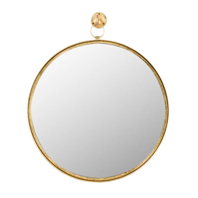 Bescott Round Metal Suspended Modern Wall Mirror | Wayfair North America