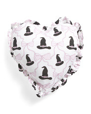 16x15 Witch Hat And Bow Printed Pillow | Marshalls