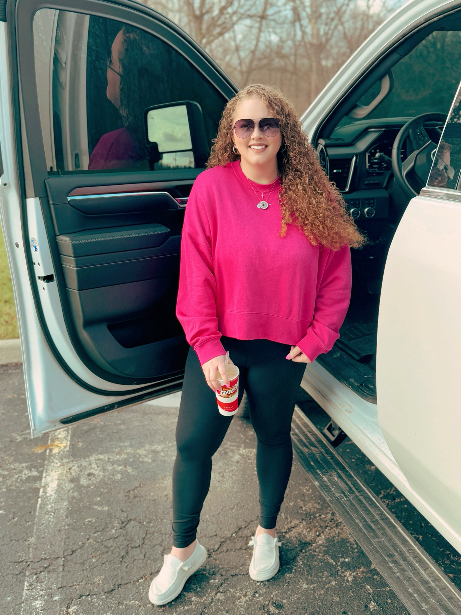 Loveee this sweatshirt 💕Nike sweatshirt | pink sweatshirt | nike | amazon leggings | leggings outfit | black leggings | hey dudes | white hey dudes  | amazon fashion | amazon finds | amazon look | amazon outfit | winter outfit | winter look | winter fashion | winter finds | winter outfit inspo | winter fashion inspo | winter 2024 | winter outfit  | casual outfit  | casual outfit inspo | Valentine’s Day outfit | casual Valentine’s Day outfit 

#LTKSeasonal #LTKStyleTip #LTKMidsize