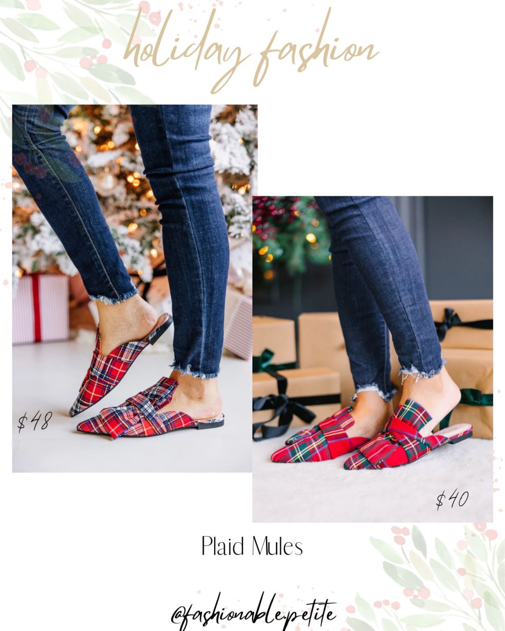 Plaid mules for the holidays! Plaid mules // holiday shoes // plaid // plaid outfit // holiday outfit // slip on mules // slide mules 

#LTKunder50 #LTKshoecrush #LTKHoliday