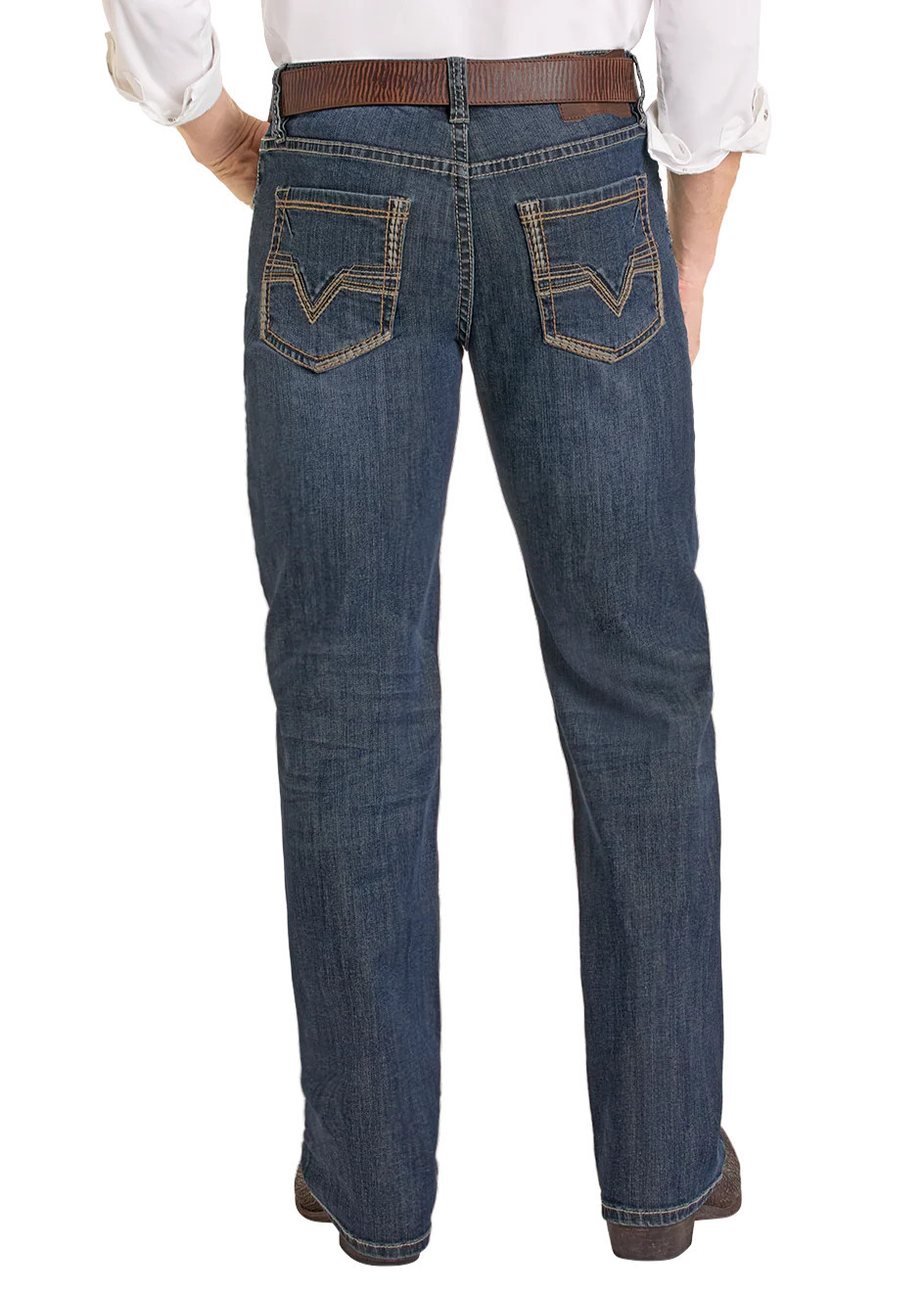 Relaxed Fit Two-Tone Classic Pocket Straight Leg Jeans | Rock & Roll Denim