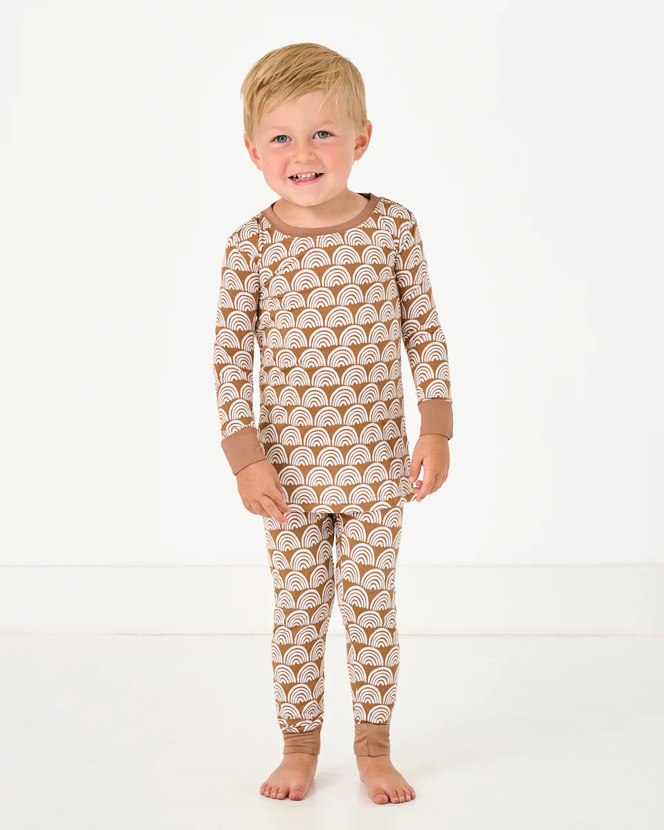 Rust Rainbows Two-Piece Pajama Set | Little Sleepies