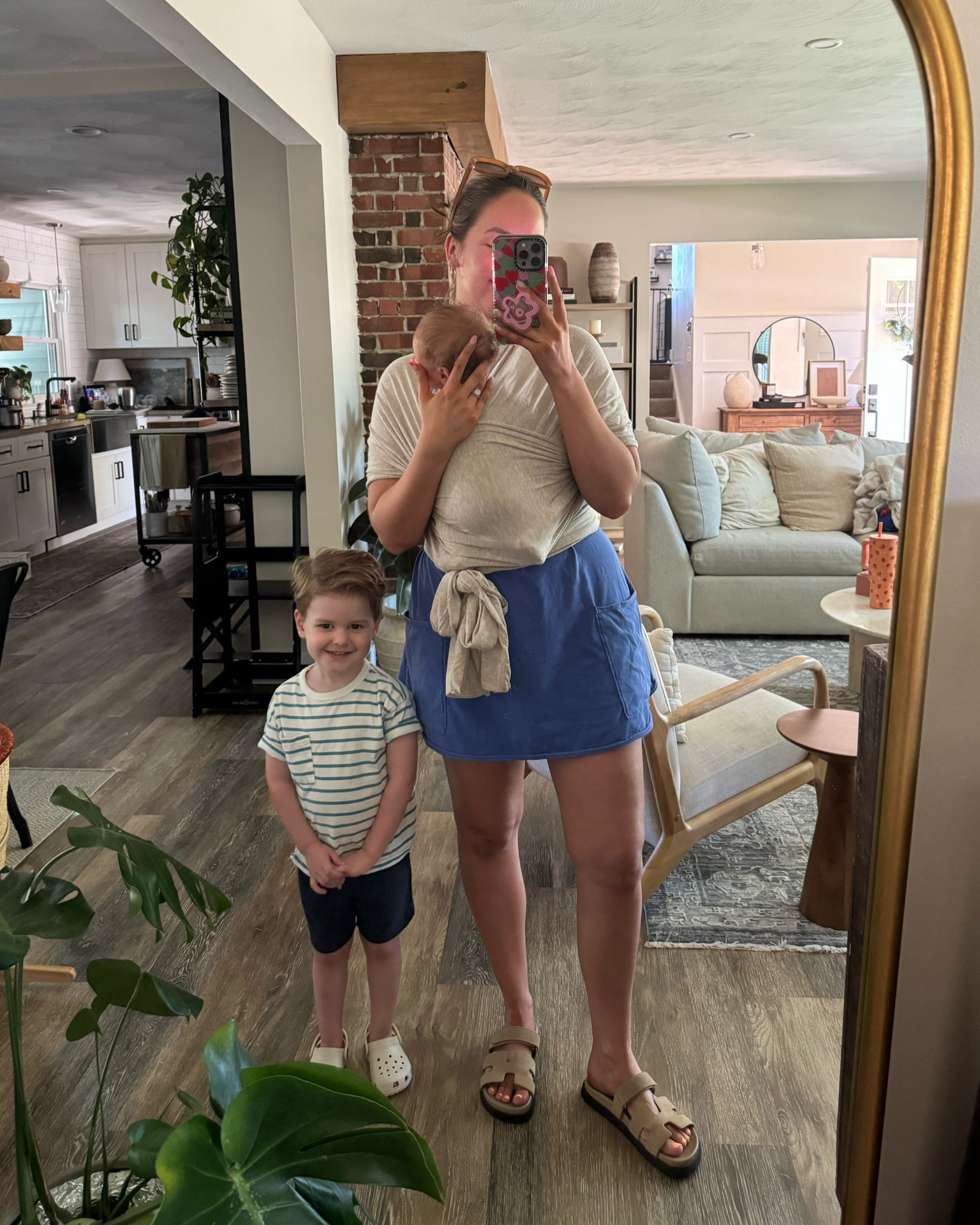 Todays walk outfit 💙 this dress have been a favorite since they came out! Through pregnancy + now postpartum! In a size medium 🥰 

Code FASHIONABLYKAY15 for 15% off of my baby wrap. I adore these! 

Solly baby, discount code, postpartum, toddler clothes, toddler outfit, toddler crocs, Steve Madden sandals 

#LTKFamily #LTKBaby #LTKSeasonal