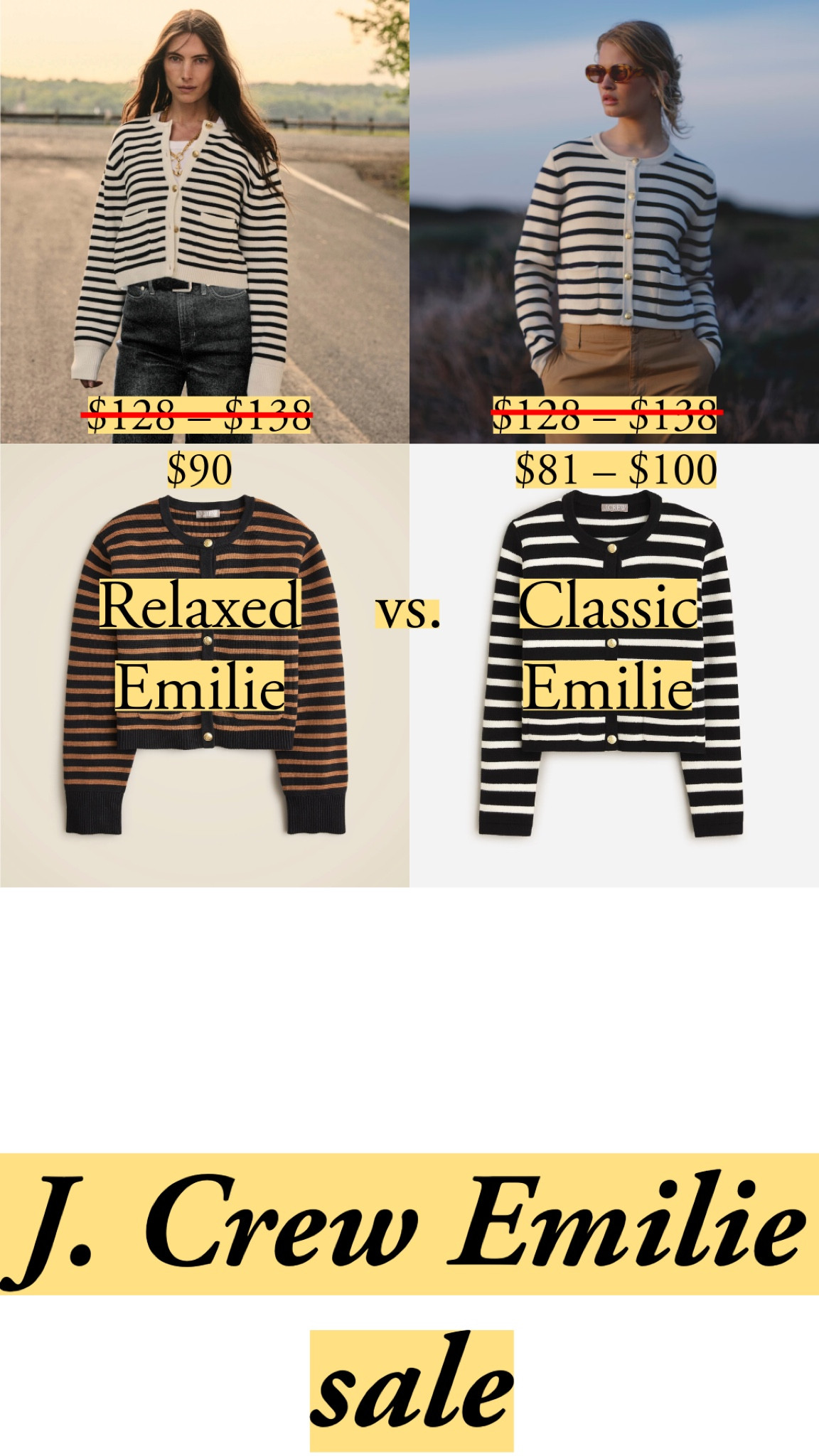 J. Crew added another Emilie lady jacket: a relaxed version. If you’ve been intrigued by the Totême silhouette and also love lady jackets, your perfect Emilie is now on sale for $90. (Worth it at full price imo, the cotton is really nice).

And, of course, the Sézane Betty is a beautiful option in wool. I hope they bring out new iterations this fall. 

#LTKFindsUnder100 #LTKWorkwear #LTKStyleTip