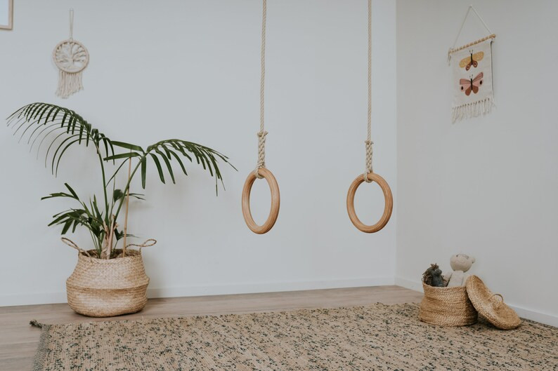 Gymnastic Rings Wooden Rings Rings With Adjustable Straps - Etsy | Etsy (US)