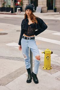 Distressed High-Rise Mom Jeans | Forever 21 | Forever 21 (US)