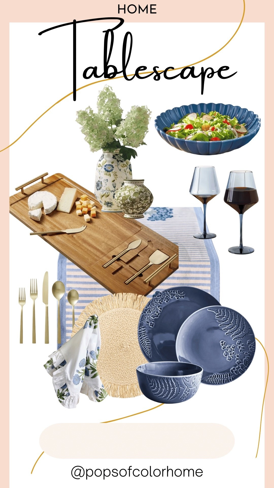 Spring tablescape ideas with pops of blues and greens 

#LTKHome #LTKSaleAlert #LTKfoodie