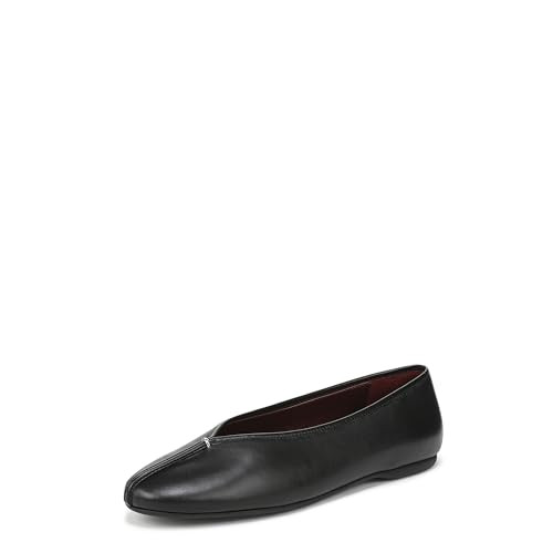 Vince Womens Ori Ballerina/Skimmer Shoes, Black, 9.5, Medium | Amazon (US)