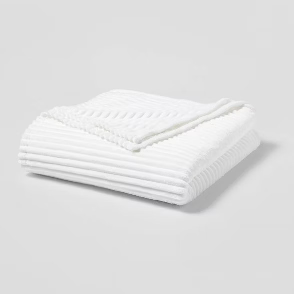 Ribbed Plush Bed Blanket - Room Essentials™ | Target