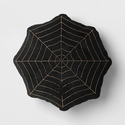 Shaped Beaded Web Pillow - Black/Gold - Threshold™ | Target