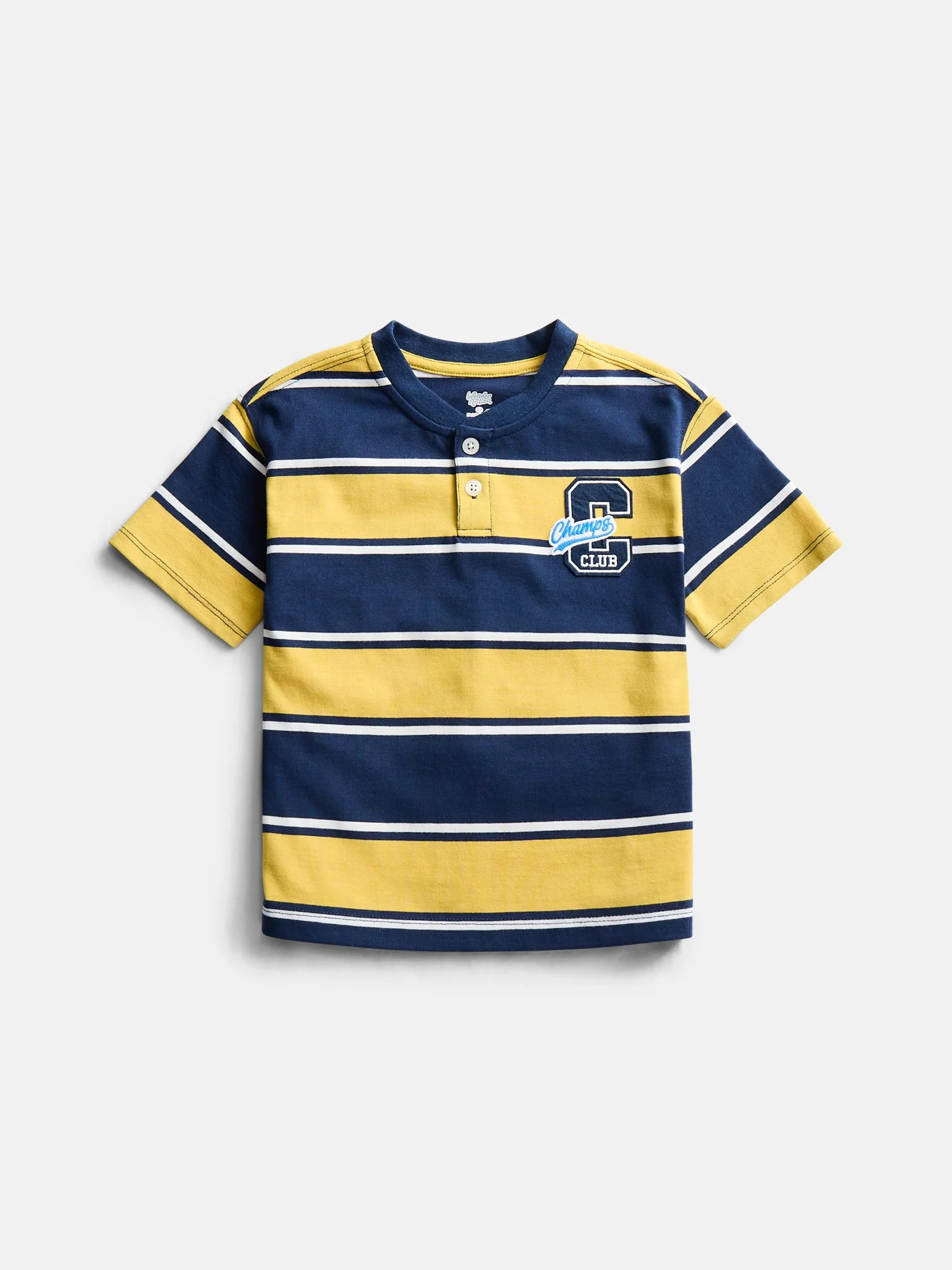 Wonder Nation Toddler Boys Embroidered Graphic Henley Tee with Short Sleeves, Sizes 12M-5T | Walmart (US)