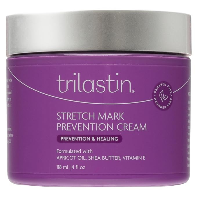 TriLASTIN Maternity Stretch Mark Prevention Cream, 4 oz (Pack of 1) | Hypoallergic | Paraben-Free... | Amazon (US)