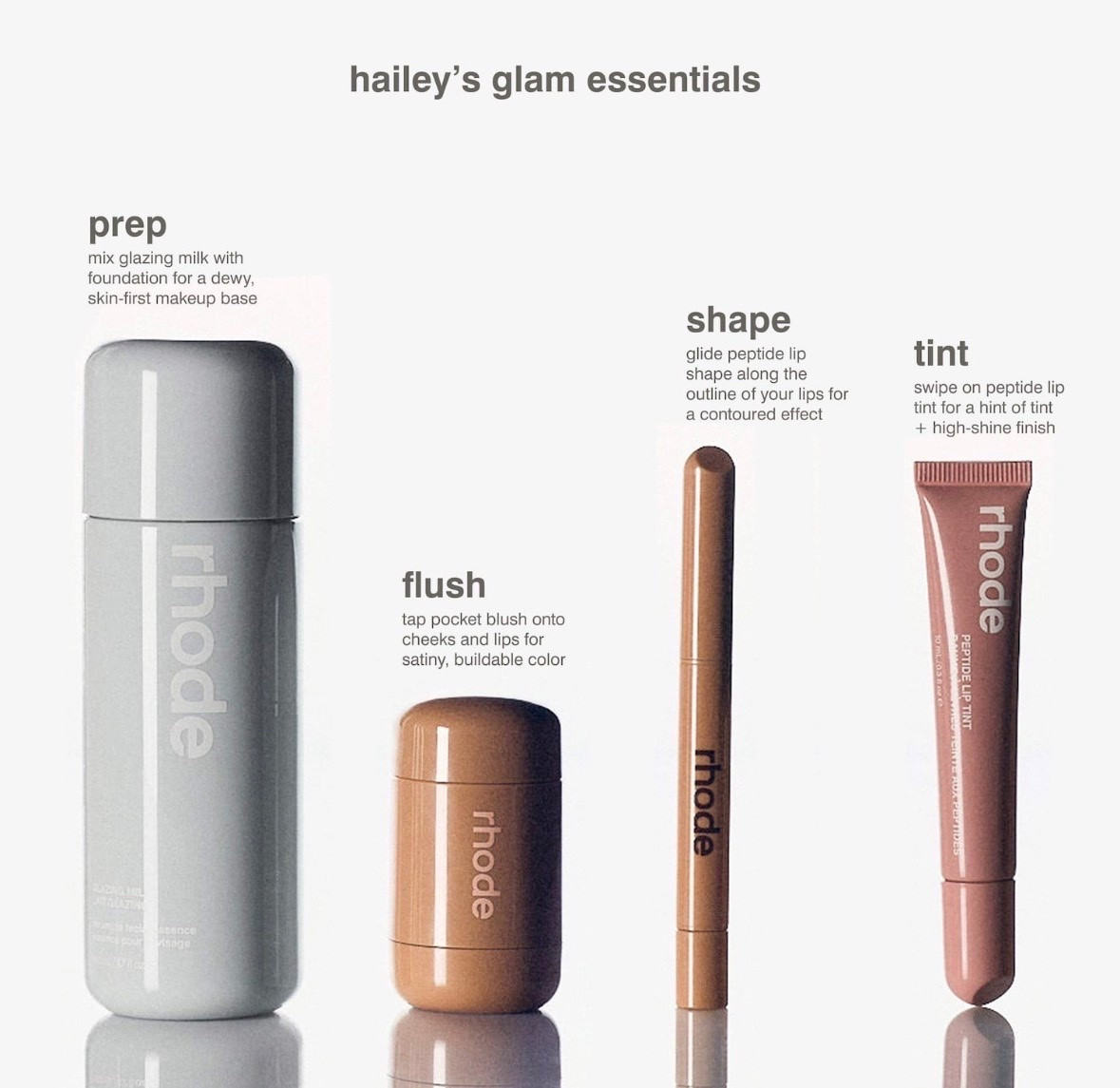 The lineup 🤌🏻 code: POINTSPLUS for 500 extra Sephora points😍

#rhode #glazingskin #rhodebeauty #sephorasale #summersale #lipshape #liptint