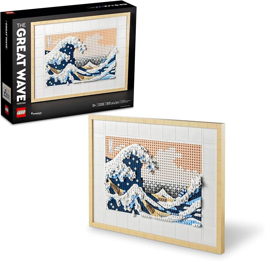 LEGO Art Hokusai The Great Wave Framed Japanese Wall Art Building Set - Unique Wall Decor for Hom... | Amazon (US)