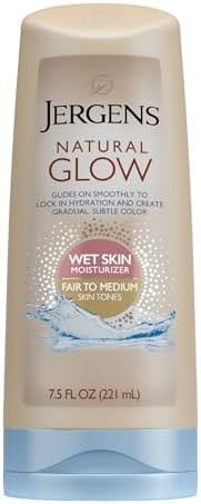 Jergens Natural Glow In Shower Lotion, Self Tanner for Fair to Medium Skin Tone, Sunless Tanning ... | Amazon (US)