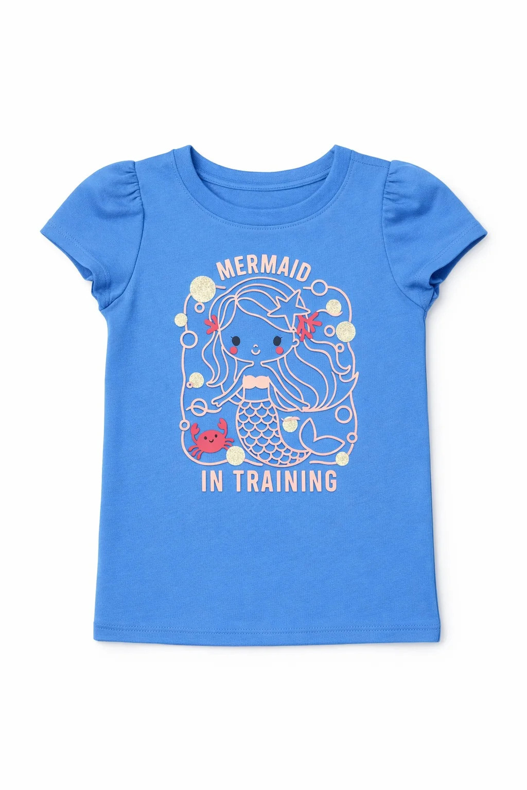 Wonder Nation Toddler Girl Puff-Sleeve Graphic Tee, Sizes 18M–5T | Walmart (US)